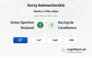 Union Sportive Boujaad - Racing de Casablanca kursy bukmacherskie