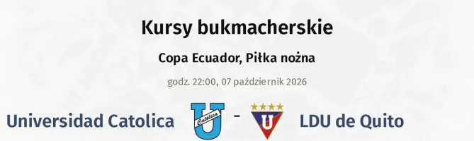 Universidad Catolica - LDU de Quito kursy bukmacherskie