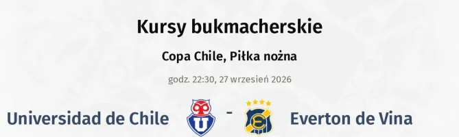 Universidad de Chile - Everton de Vina kursy bukmacherskie