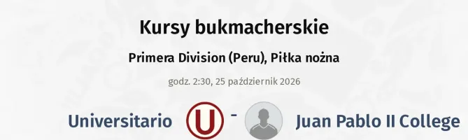 Universitario - Juan Pablo II College kursy bukmacherskie