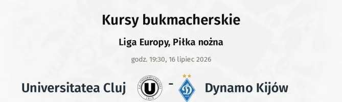 Universitatea Cluj - Dynamo Kijów kursy bukmacherskie