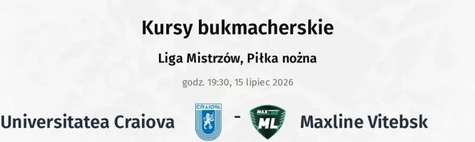 Universitatea Craiova - Maxline Vitebsk kursy bukmacherskie