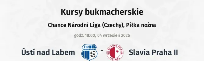 Ústí nad Labem - Slavia Praha II kursy bukmacherskie