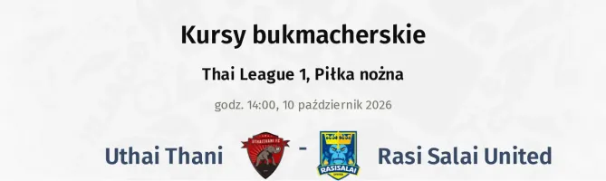 Uthai Thani - Rasi Salai United kursy bukmacherskie