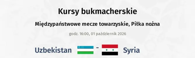 Uzbekistan - Syria kursy bukmacherskie