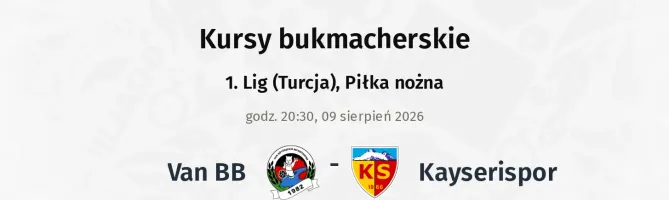 Van BB - Kayserispor kursy bukmacherskie