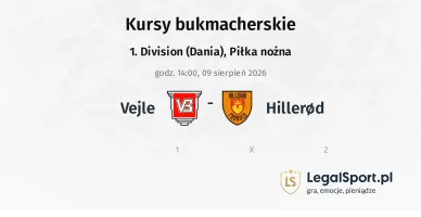 Vejle - Hillerød kursy bukmacherskie