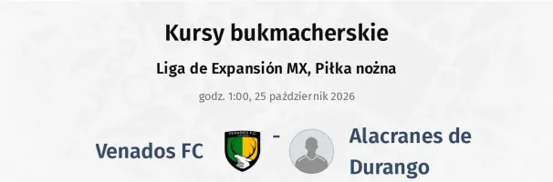 Venados FC - Alacranes de Durango kursy bukmacherskie