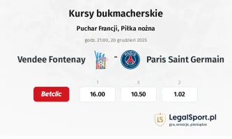 Vendée Fontenay - Paris Saint Germain kursy bukmacherskie