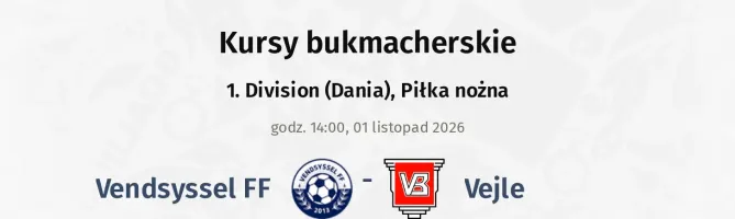 Vendsyssel FF - Vejle kursy bukmacherskie