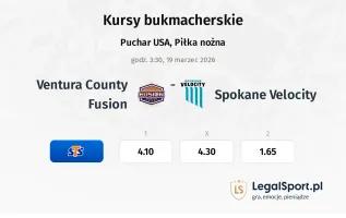 Ventura County Fusion - Spokane Velocity kursy bukmacherskie