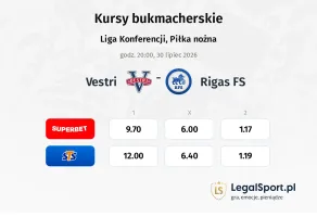 Vestri - Rīgas FS kursy bukmacherskie