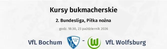 VfL Bochum - VfL Wolfsburg kursy bukmacherskie