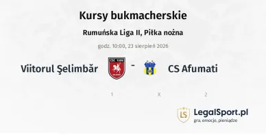 Viitorul Şelimbăr - CS Afumati kursy bukmacherskie