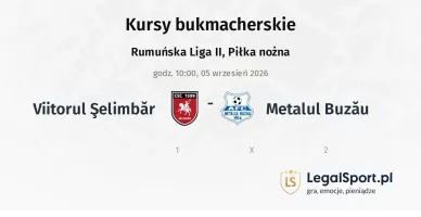 Viitorul Şelimbăr - Metalul Buzău kursy bukmacherskie