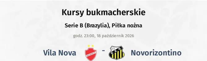 Vila Nova - Novorizontino kursy bukmacherskie