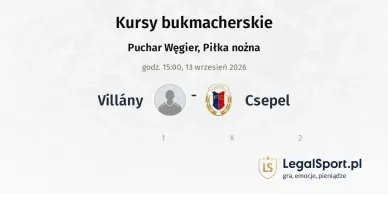 Villány - Csepel kursy bukmacherskie
