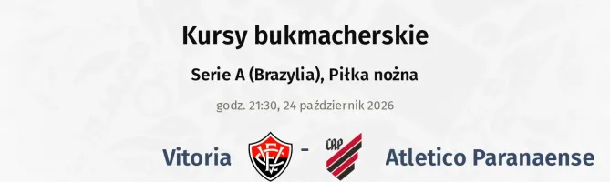Vitoria - Atletico Paranaense kursy bukmacherskie