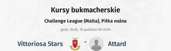 Vittoriosa Stars - Attard kursy bukmacherskie