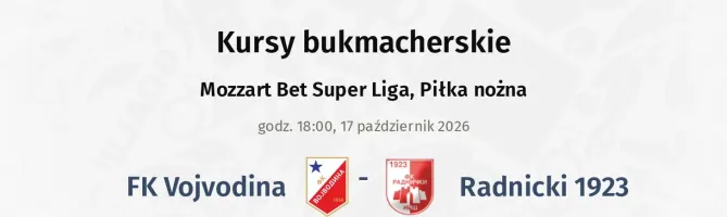Vojvodina - Radnicki 1923 kursy bukmacherskie