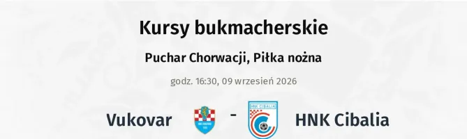 Vukovar - HNK Cibalia kursy bukmacherskie