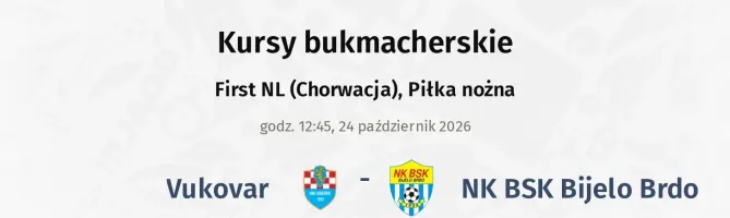 Vukovar - NK BSK Bijelo Brdo kursy bukmacherskie