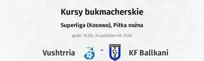 Vushtrria - KF Ballkani  kursy bukmacherskie