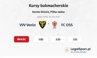 VVV Venlo - FC OSS kursy bukmacherskie