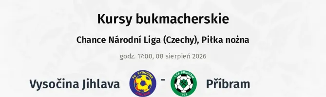 Vysočina Jihlava - Příbram kursy bukmacherskie