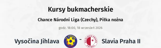 Vysočina Jihlava - Slavia Praha II kursy bukmacherskie