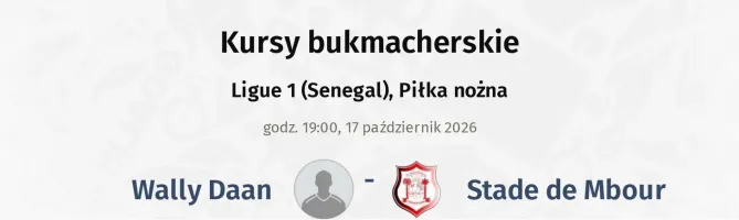 Wally Daan - Stade de Mbour kursy bukmacherskie