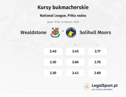Wealdstone - Solihull Moors kursy bukmacherskie