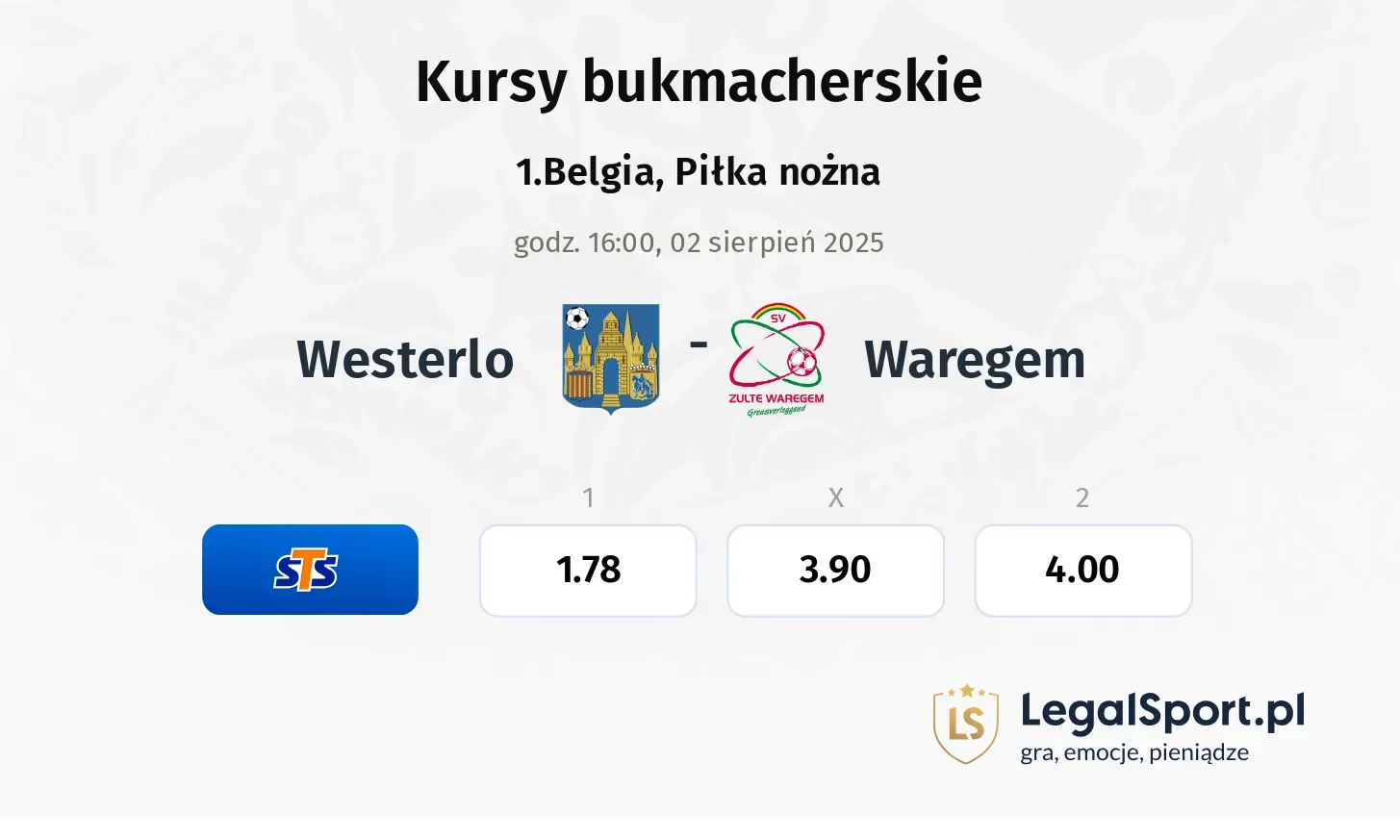 Kursy Westerlo - Waregem