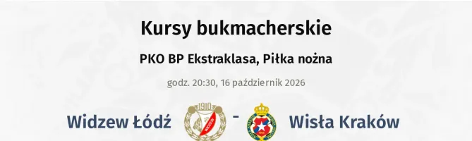 Widzew Łódź - Wisła Kraków kursy bukmacherskie