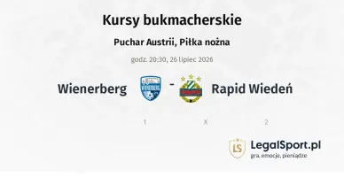 Wienerberg - Rapid Wiedeń kursy bukmacherskie