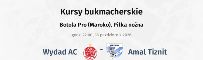 Wydad AC - Amal Tiznit kursy bukmacherskie