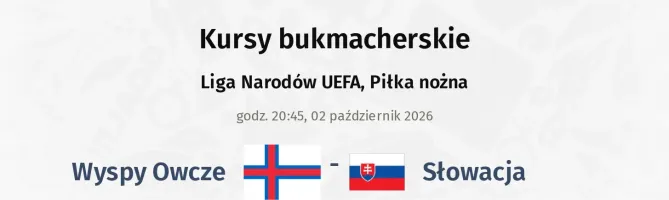 Wyspy Owcze - Słowacja kursy bukmacherskie