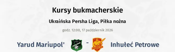 Yarud Mariupol' - Inhułeć Petrowe kursy bukmacherskie