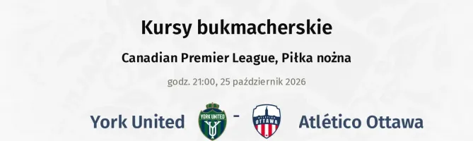 York United - Atlético Ottawa kursy bukmacherskie