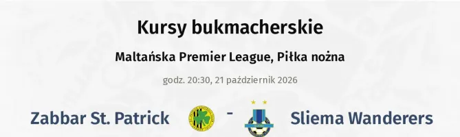 Zabbar St. Patrick - Sliema Wanderers kursy bukmacherskie