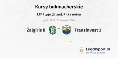 Žalgiris II - Transinvest 2 kursy bukmacherskie