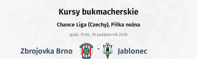 Zbrojovka Brno - FK Jablonec kursy bukmacherskie
