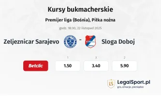 Zeljeznicar Sarajevo - Sloga Doboj kursy bukmacherskie