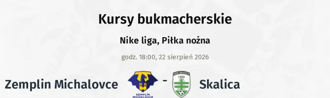 Zemplín Michalovce - Skalica kursy bukmacherskie