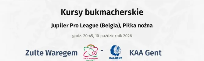 Zulte Waregem - Gent kursy bukmacherskie