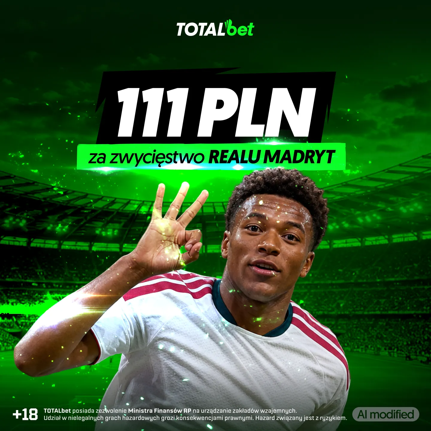 Promocja TOTALbet: TOTALkurs 111 zł za zwycięstwo Realu Madryt z Sevillą