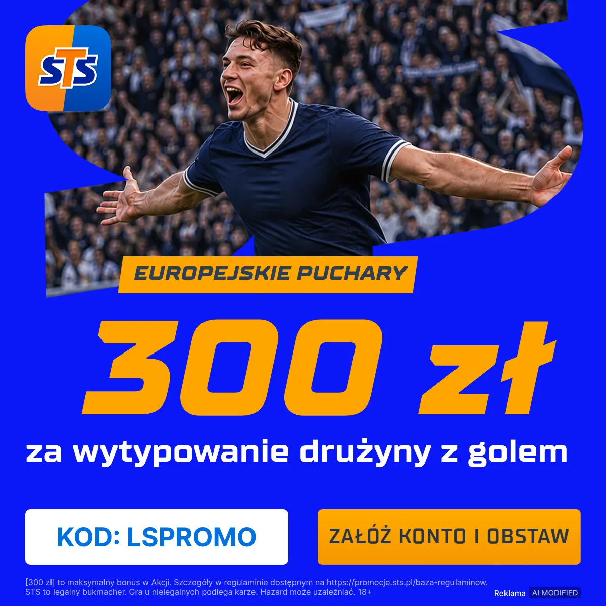 Promocja od STS: 300 zł za wskazanie drużyny z golem w meczu Lech Poznań - Sunderland