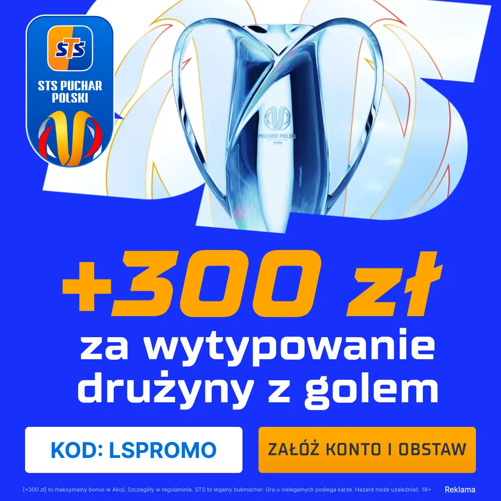 Promocja STS: 300 zł za wskazanie drużyny z golem w meczu Motor Lublin - Raków Częstochowa
