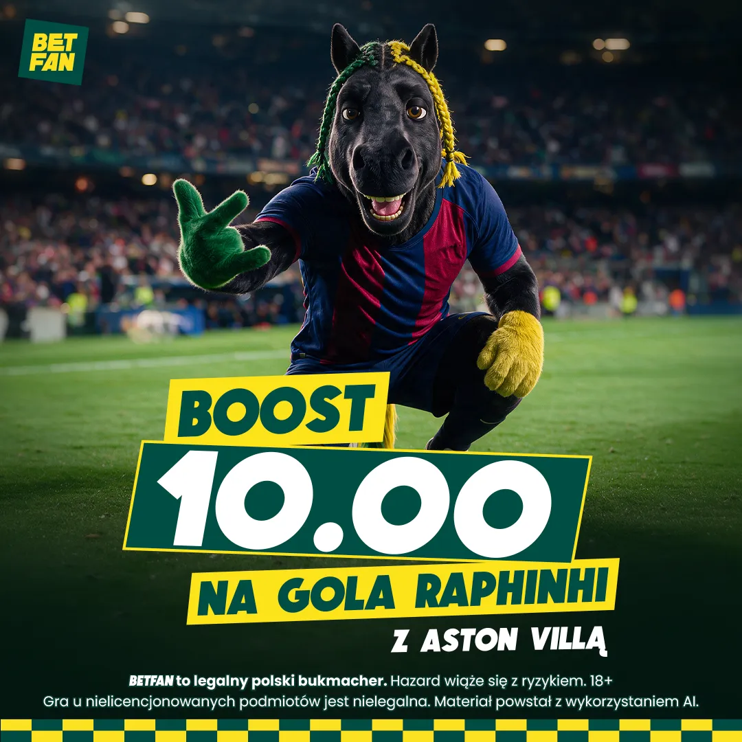 Nowa promocja od BETFAN: Boost 10.00 na gola Raphinhi z Aston Villą