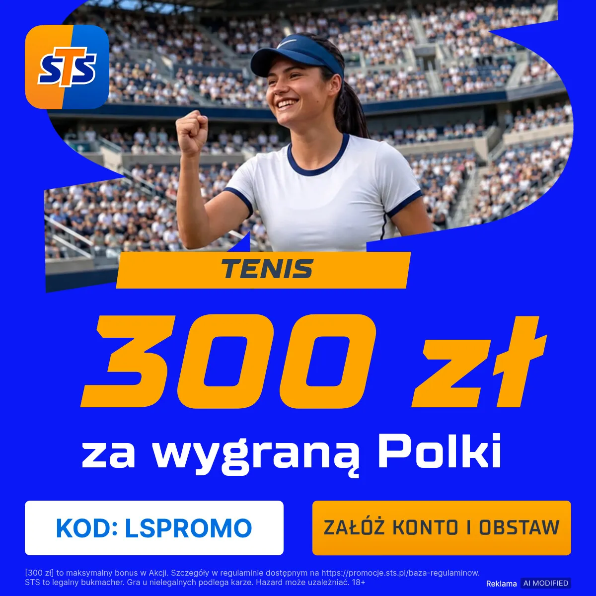300 zł za wytypowanie wygranej Polki w dowolnym meczu turnieju WTA Wuhan w promocji STS